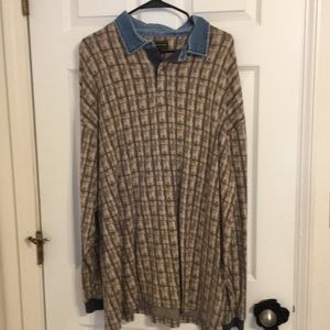 Vintage Croft & Barrow Denim-Collared Shirt